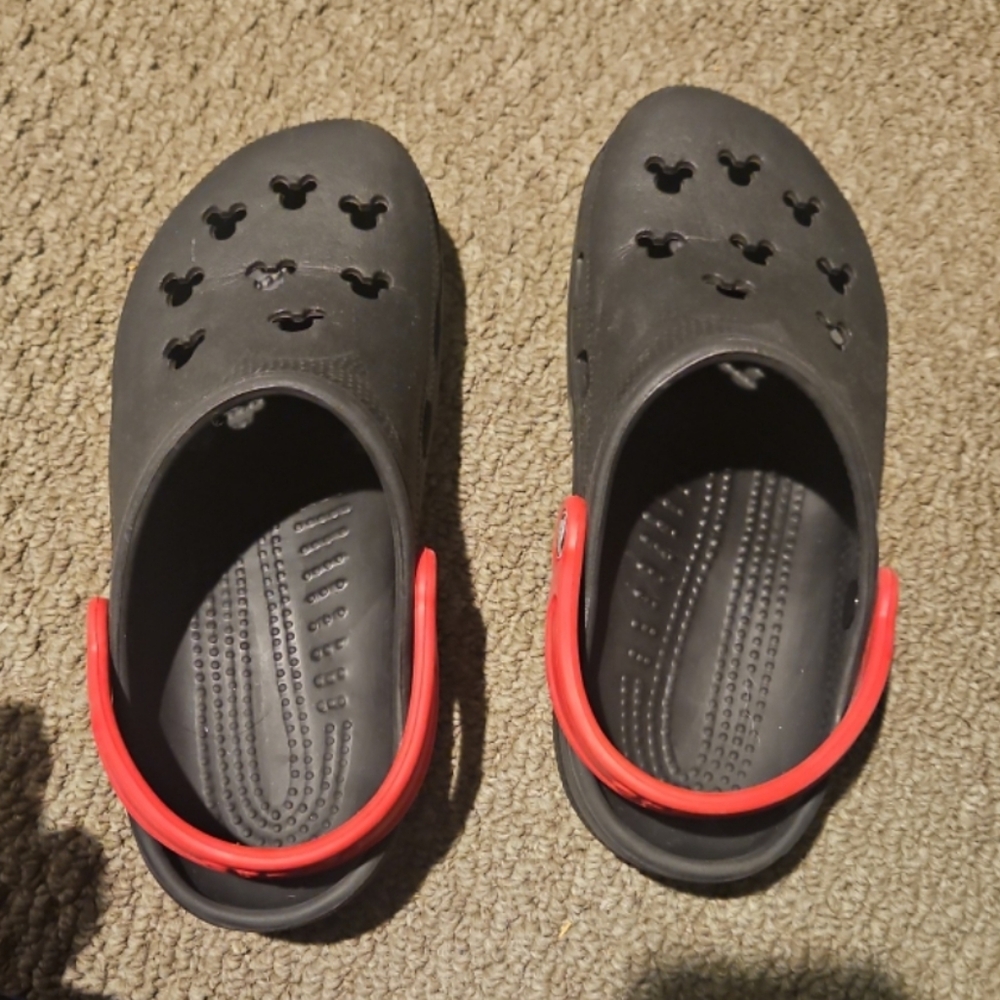 Disney x Crocs Mickey Mouse Classic Clogs Black with Red Strap
